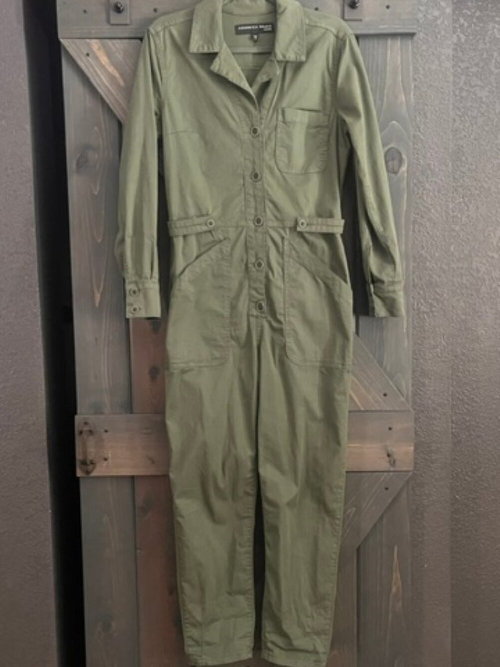Veronica Beard Wren Jumpsuit Olive Green Size Small